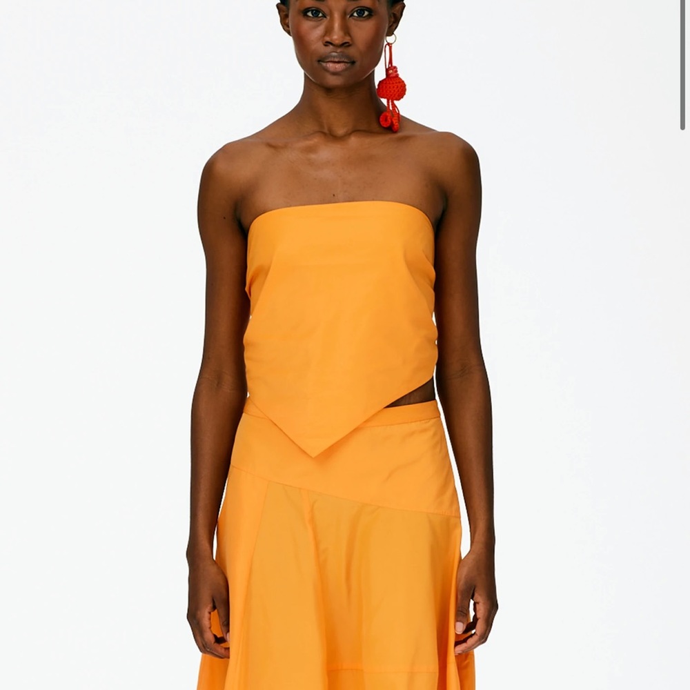 Tibi Italian Sporty Nylon Bandeau